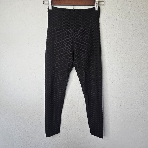 Embrace Your Love TikTok Leggings Womens S Small Black Ruched Stretchy Elastic P - Picture 1 of 8